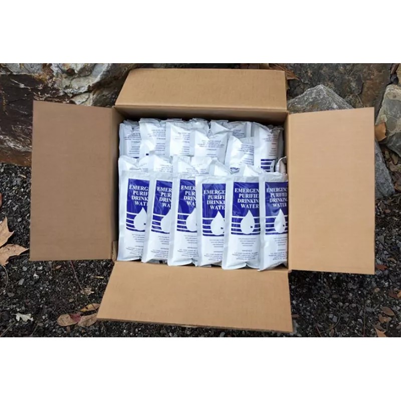 N/A (96) SOS Emergency Purified Drinking Water Packets Survival 48
