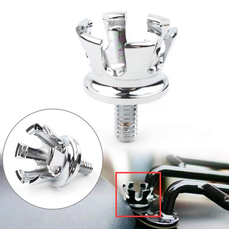 GZYF Motorcycle Crown Style Rear Seat Bolt Screw for Harley