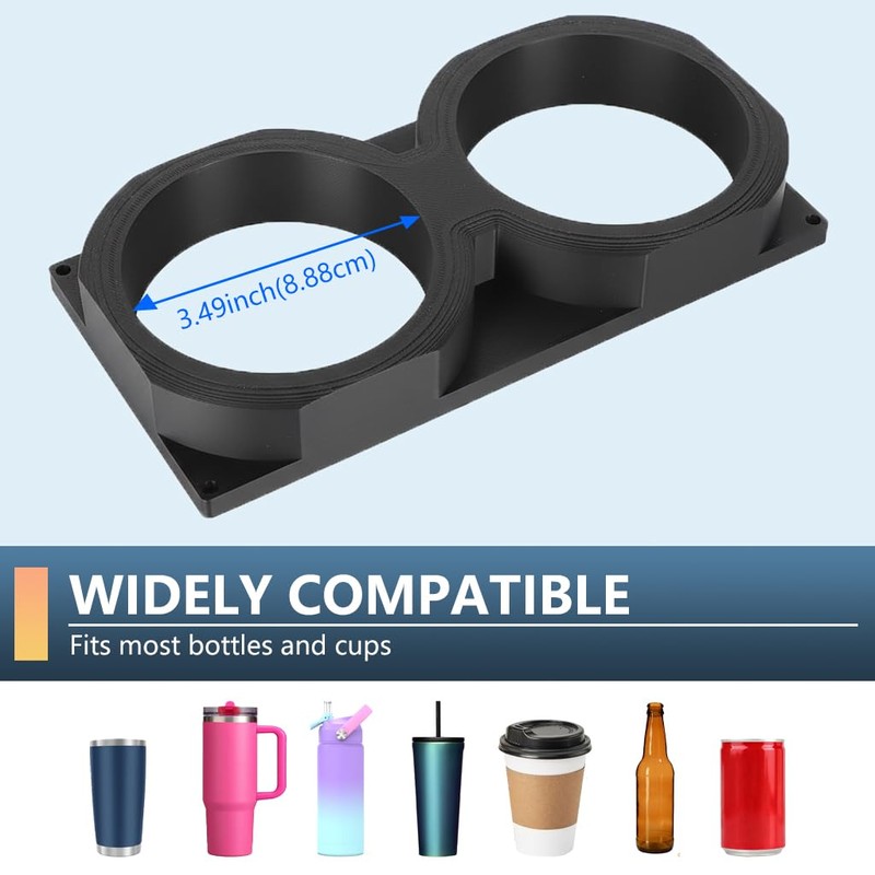 Dual Cup Holder Center Console Bottle Mount Fit for OBS