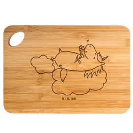 Mr. & Mrs. Panda Bamboo Chopping Board Unicorn in Love Gift Breakfast Board Girlfriend Unicorn Wooden Chopping Board Unicorn Proof of Love