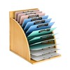 HULISEN Clipboard Holder, Wooden Clipboard Organizer with Raised Side Panel,