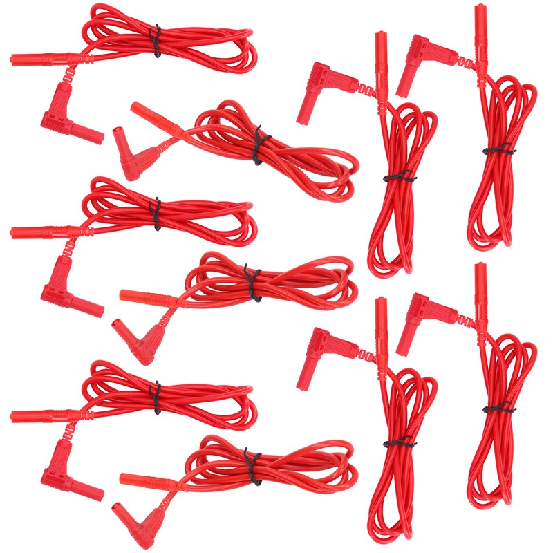 10 Sets Multimeter Test Line 4mm Male to Male Leads