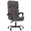 YAFF Massage Reclining Office Chair Gray Faux Leather-9781