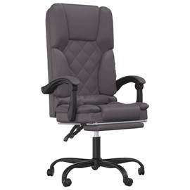 YAFF Massage Reclining Office Chair Gray Faux Leather-9781