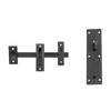 Renovators Supply Manufacturing Door Lock Latch 7 in. Black Iron