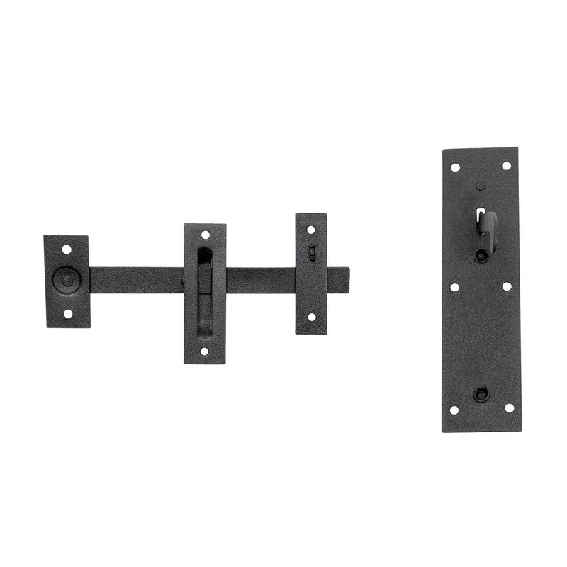 Renovators Supply Manufacturing Door Lock Latch 7 in. Black Iron