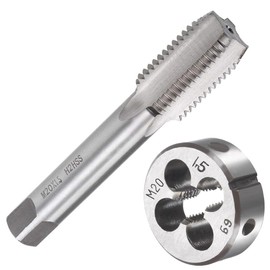 Saipor M20 x 1.5 Metric Tap and Die M20 x 1.5 mm HSS Tap and Die Right Thread Fine Thread Cutter Straight Ribbed Tap Cutter