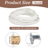 GORGECRAFT 5.5 Yards 5mm White Foldover Leather String 1mm Thick