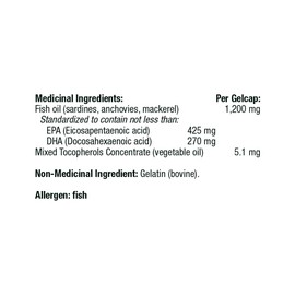 Thorne Super EPA - Omega-3 Fatty Acids EPA 425mg and DHA 270mg Supplement - Support Brain, Cardiovascular, Joints, and Skin - Gluten-Free, Dairy-Free, Soy-Free - 90 Gelcaps