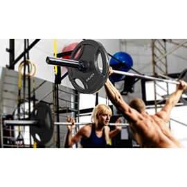 Clout Fitness Olympic Barbell Clamps Collars Quick Release Pair Weight Clips for 2 inch Barbell (White/Black)