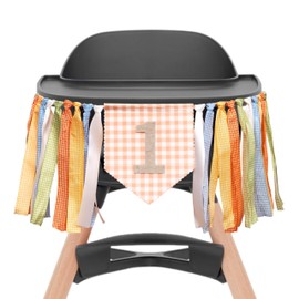 Upfirst Colorful Gingham Ribbon 1st High Chair Banner