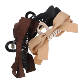 Mikinona Cute Bow Hair Claw Clips Set 3pcs Large Jaw Clips for Women Sturdy Comfortable for Parties Weddings Daily Styling