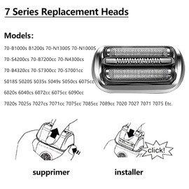 73S Head Shaver Replacement Foil Compatible with Braun Series 7 Electric Razor,73S Blades for Braun Series 7 Replacement Head fit for Electric Shaver S7 7020s,7025s,7085cc,7027cs,7071cc,7075cc