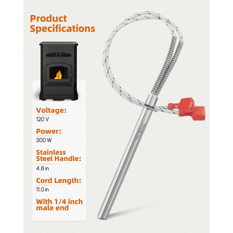 Urnqowuy 2 Pcs SRV7000-660 Igniter with Bracket Fit for PelPro