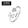 TYGFRT 1 Piece Letter K Ring, Love Letter Ring, Open