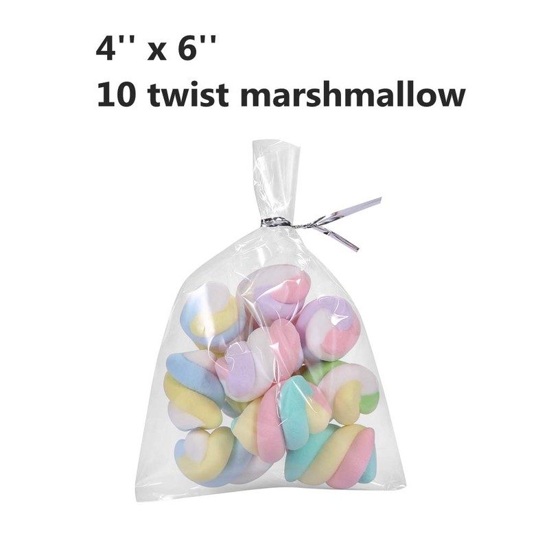 200 Treat Bags with 200 4" Twist Ties 6 Mix