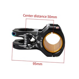 OHPHCALL High-Off-Road Mountain Bike Riser Stem 31.8mm Handlebar Short 35 * 50mm Dead Fly Riser for Lightweight Biking