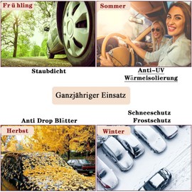 KEELYY Windscreen Cover Car Winter Frost Cover Sun Protection Car Windscreen Cover Wind Protection Cover Large 150 x 100 cm