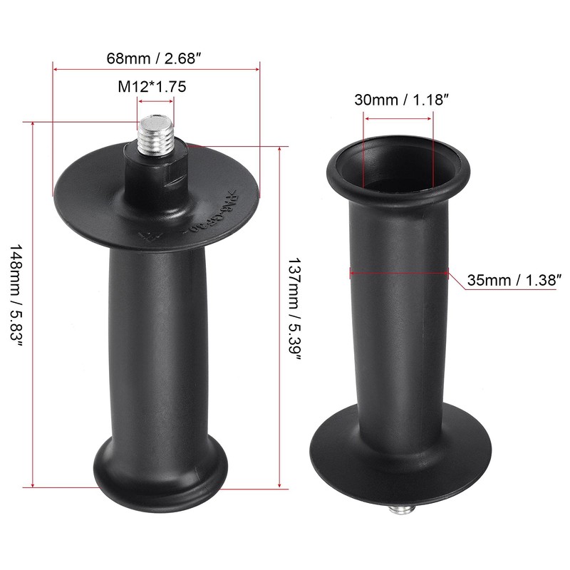 sourcing map Rotary Tool Side Handle, Auxiliary M12 Thread for
