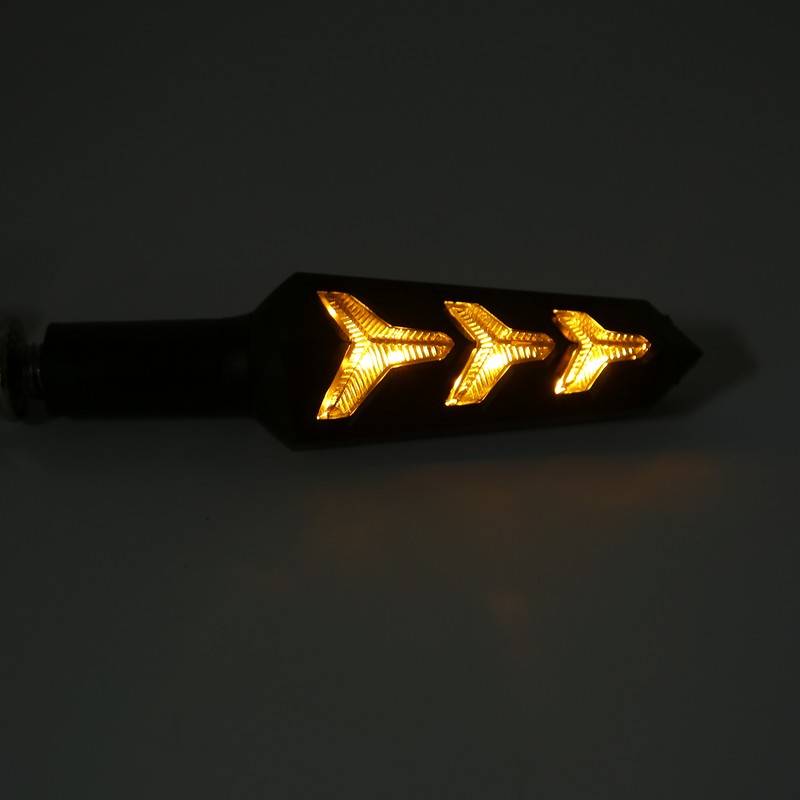 4Pcs Motorcycle LED Turn Signals Daytime Running Lights Blinker Front