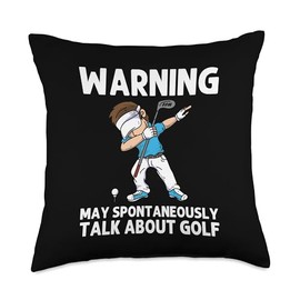 Cool Golf For Men Women Golfing Golf Cart Par Dabbing Golfer Throw Pillow