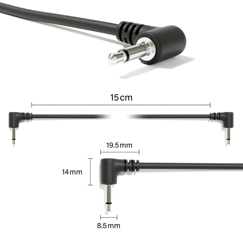 ExcelValley - 5-Pack - Right Angle Mono Modular Patch Cables