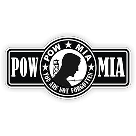 POW-MIA Hard Hat | Helmet Sticker Decal Label Motorcycle Lunch Box POW MIA