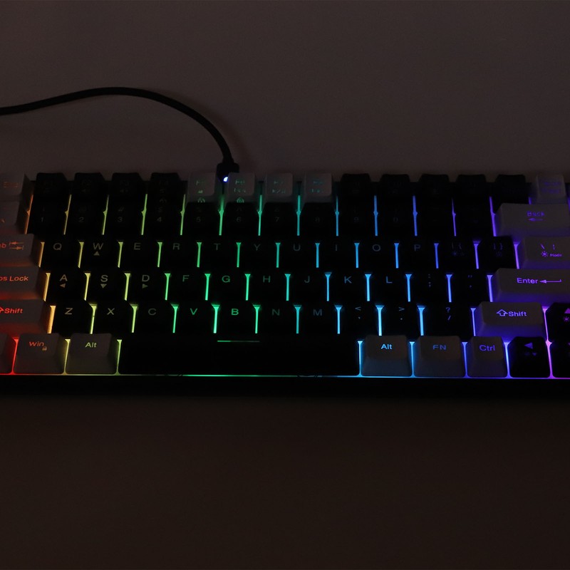 Gaming Keyboard Type C 84 Keys RGB Backlit Ergonomically Curved