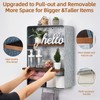 WOODEXPE 22" L Galvanized Wash Tub with Shelves Rustic Bathroom
