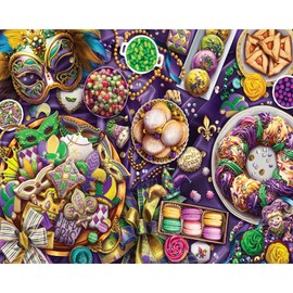 White Mountain Mardi Gras Puzzle 1000 Piece New Orleans Jigsaw Puzzles for Adults