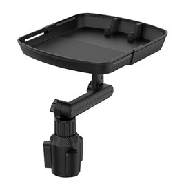 Lam-lord Cup Holder Tray Table, Car Drink Holders Tray, 360º Rotation Adjustable Stretchable Non-Slip Car Tray for Eating, Portable Car Interior Organizer Accessories(black)
