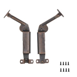HZyizhihang 1 Pair of Self-Balancing Lid Support Hinges, Left & Right, Dark Bronze Tone with Screws for Sofa, Box, Cabinet, Toy Box, and Shoe Bench