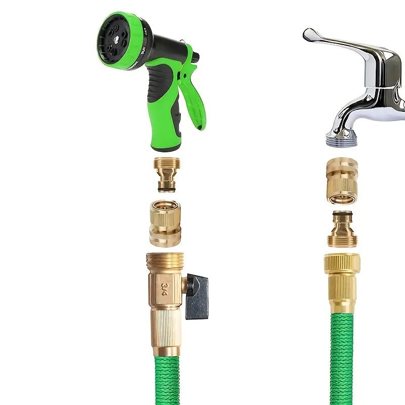 Comimark 2 pc Heavy-Duty Rust Resistant Brass Garden Water Pipe