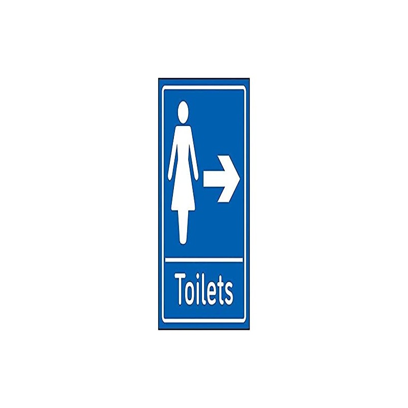 VSafety Womens Toilets Arrow Right - 200mm x 300mm -