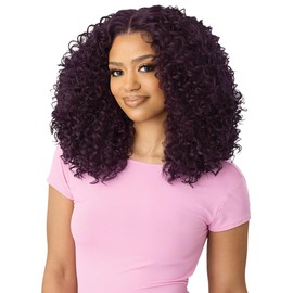 Outre Lace Front Wig - Perfect Hair Line - Swoop Series Y-Part 205 (DEEP BURGUNDY)