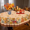 sgqjdpmc Thanksgiving Harvest Tablecloth Fall Oval Table Cloth Autumn Leaves