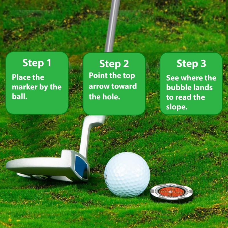 Fraser Fitness Golf Green Reader Level Ball Marker with High