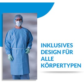 10 Pack Insulated Disposable Gown 10 Pack Liquid Resistant Disposable Long Sleeve Smock Non-Woven Fabric (One Size)