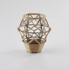 Metal Cage Handcrafted Woven Lampshade in Natural Neutral Jute Rope