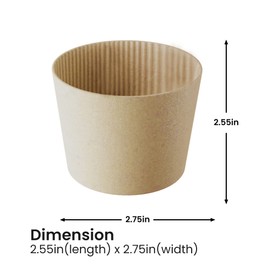 Homelance Coffee Sleeves 500 Pcs – Corrugated Brown Kraft Paper Cups Sleeves Fit 12oz, 16oz, 20oz, 22oz & 24oz Cups – Recyclable & Disposable – Perfect for Hot Drinks in Cafes & Offices (PACK OF 500)