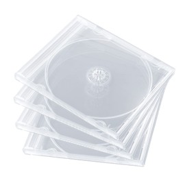 Maxtek Shatter Proof PP Jewel Case, 10.4 mm Standard Single Disc Clear CD Jewel Case with Clear Tray, 25 Pieces Pack.