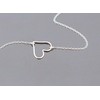 Thin Heart Outline Necklace