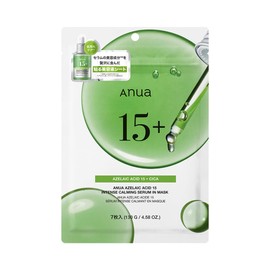ANUA Azelaic Acid 15 Intense Calming Serum Mask Pack of 7, Face Mask, Moisture Moisturizing, Skin Texture Exfoliating, Dry Skin, Mixed Skin, Azelaic Serum Mask Pack, Daily Pack, Deer Pack, Korean