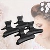 VASANA 12pcs Black Plastic Butterfly Hair Clips Non Slip Hair
