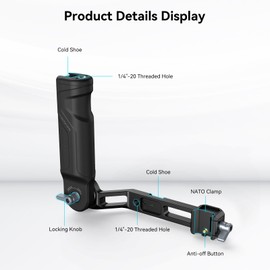 SMALLRIG Plastic Lightweight Adjustable Handle Sling Handgrip ONLY for DJI RS 3 mini Gimbal Handheld Stabilizer, with Quick Release NATO Clamp - 4197
