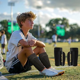 Shin Guards Soccer Youth Kids Toddler, Shin Guard Sleeves for Age 3-15 Year Old Boys Girls, Shin Pads with Optimized Insert Pocket for Football Games, EVA Cushion Protective Equipment