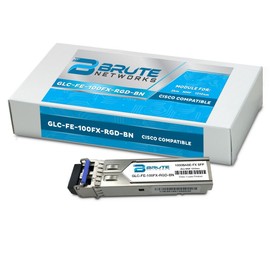 Brute Networks GLC-FE-100FX-RGD-BN - 100BASE-FX 2km 1310nm SFP Transceiver (Compatible with OEM PN# GLC-FE-100FX-RGD)