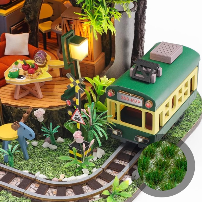 Static Grass Tuft,32 PCS Model Grass Tufts Terrain Resin Static