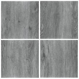 LaCheery 36-Tile 12"x12" Self Adhesive Vinyl Floor Tiles Peel and Stick Vinyl Plank Flooring Gray Wood Peel and Stick Floor Tile Bathroom Waterproof Laminate Wood Flooring Peel and Stick on Floor Tile