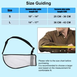 supregear Mesh Arm Sling, Medical Shoulder Immobilizer Adjustable Lightweight Rotator Cuff Support Brace for Injured Arm Elbow Wrist Hand, Fits Left/Right Arm Men Women Adults Children (White, L)